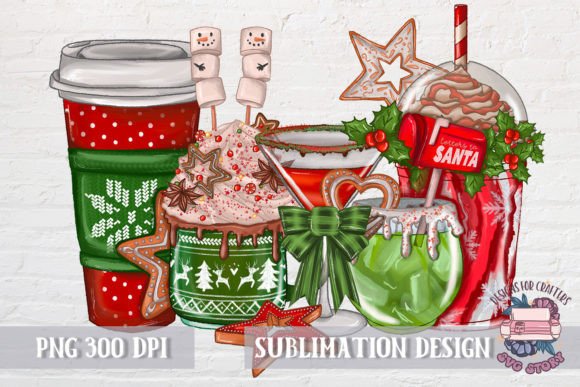 Christmas Cocktails PNG Graphics & Illustrations Review