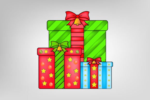 Christmas Gift Boxes Pile Clipart Review