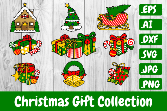Christmas Gift Collection Graphics & Illustrations