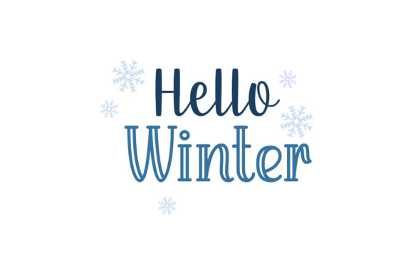 Christmas Quotes Hello Winter Graphics for Local Crafts