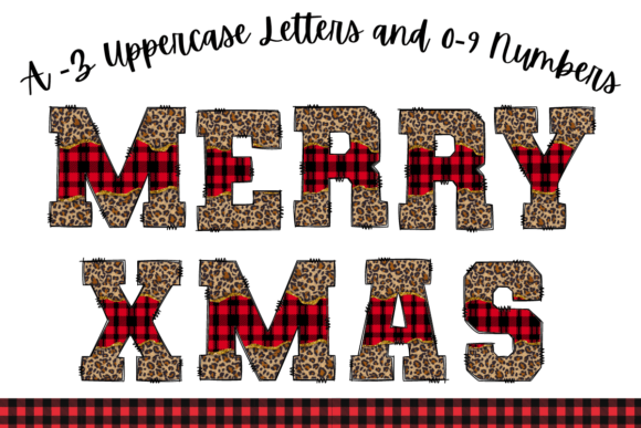 Christmas Red Plaid Leopard Alphabet Graphics Review