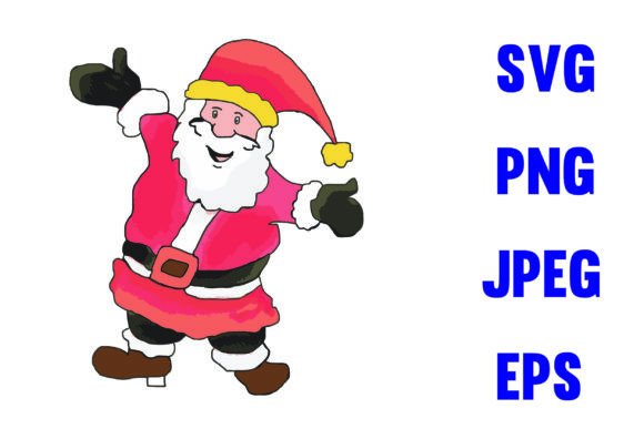 Christmas Watercolor Santa Graphics & Illustrations