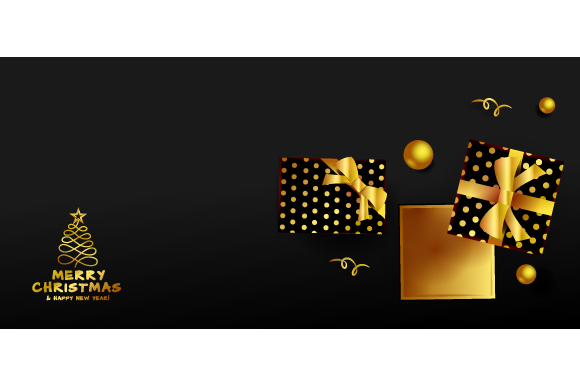 Elegant Banner Template Christmas Design: Graphics & Backgrounds