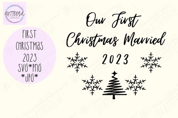 First Christmas Married 2023 Graphics & Illustrations