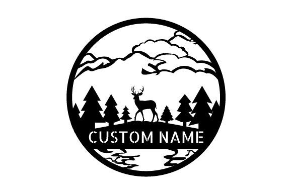Great Outdoors Christmas Monogram Vector: Graphics & Print Templates
