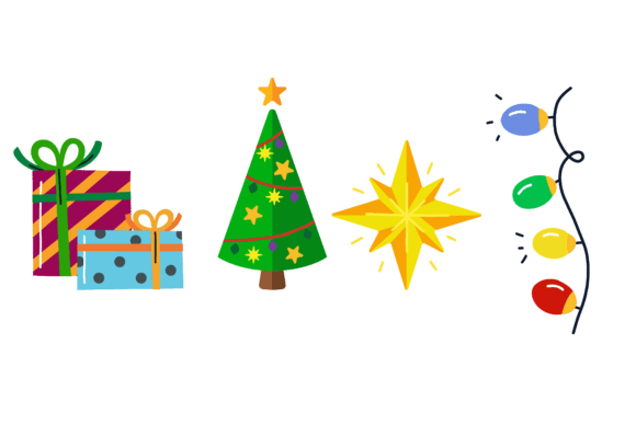Isolated Christmas Graphic: Festive Illustrations & Graphics