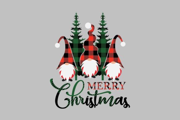 Merry Christmas Gnomes SVG: Graphics & Print Templates