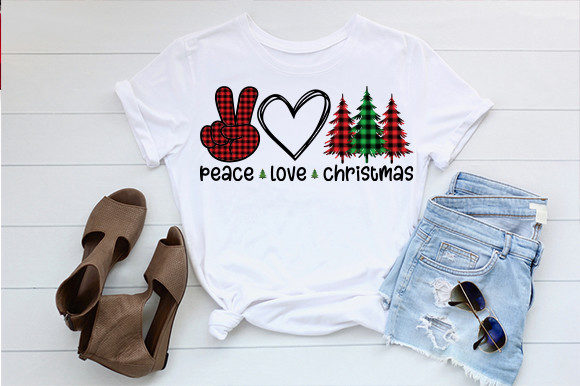 Peace Love Christmas Sublimation Graphics for Crafts