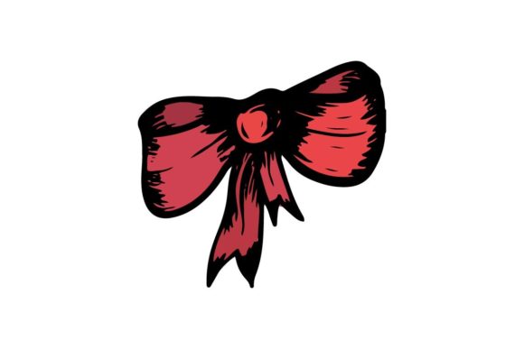 Ribbon Christmas Decoration: Graphics for Crafts