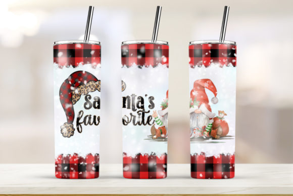 Santa Merry Christmas Red 20oz Skinny Graphics & Print Templates