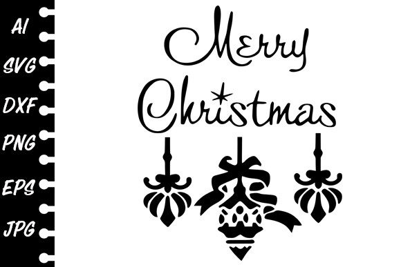 Stencil Merry Christmas Graphics for Seasonal Crafts